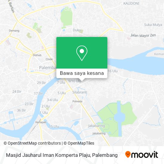 Peta Masjid Jauharul Iman Komperta Plaju