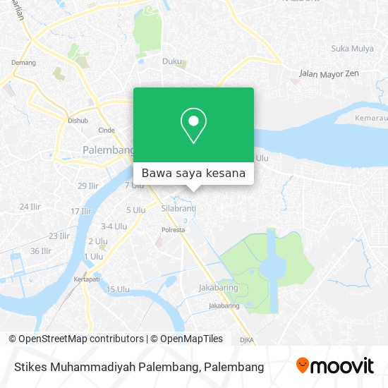 Peta Stikes Muhammadiyah Palembang