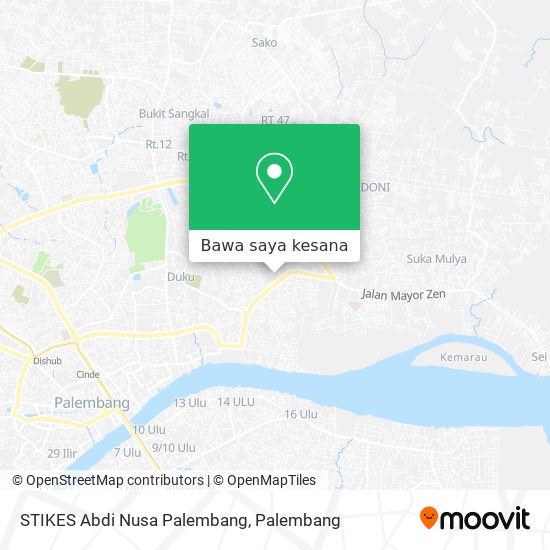 Peta STIKES Abdi Nusa Palembang