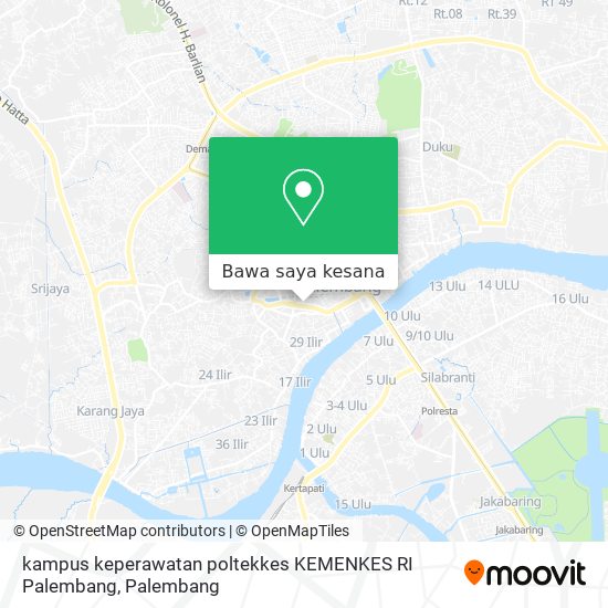 Peta kampus keperawatan poltekkes KEMENKES RI Palembang