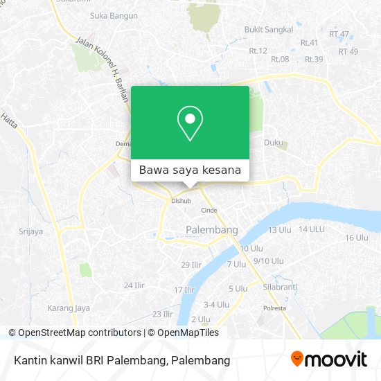 Peta Kantin kanwil BRI Palembang
