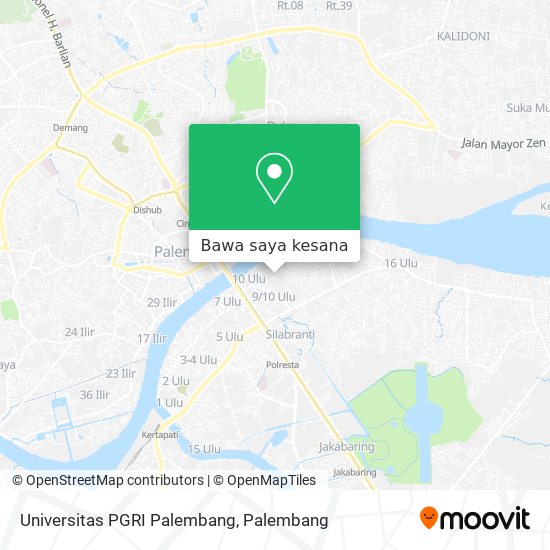 Peta Universitas PGRI Palembang