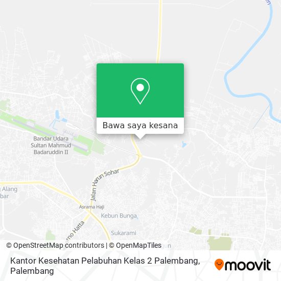 Peta Kantor Kesehatan Pelabuhan Kelas 2 Palembang