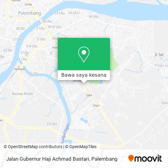 Peta Jalan Gubernur Haji Achmad Bastari