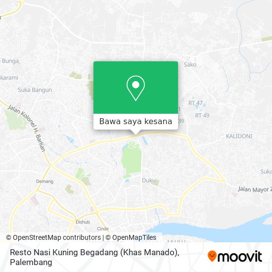 Peta Resto Nasi Kuning Begadang (Khas Manado)