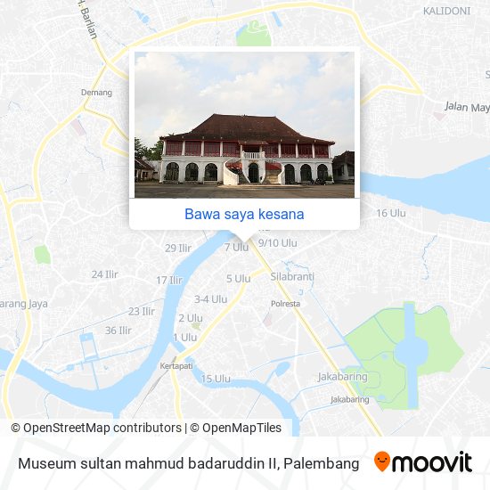 Peta Museum sultan mahmud badaruddin II