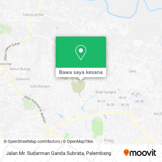 Peta Jalan Mr. Sudarman Ganda Subrata