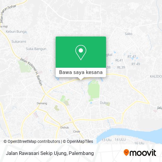 Peta Jalan Rawasari Sekip Ujung