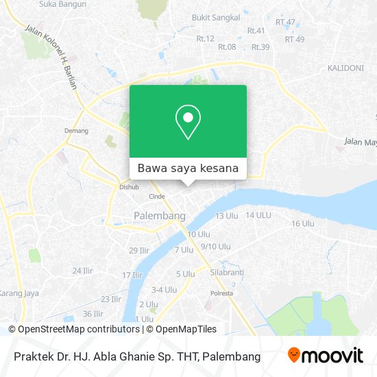 Peta Praktek Dr. HJ. Abla Ghanie Sp. THT