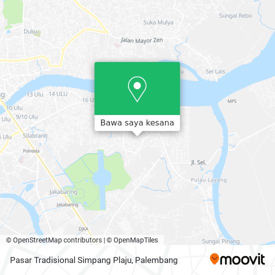 Peta Pasar Tradisional Simpang Plaju