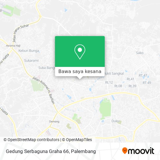 Peta Gedung Serbaguna Graha 66