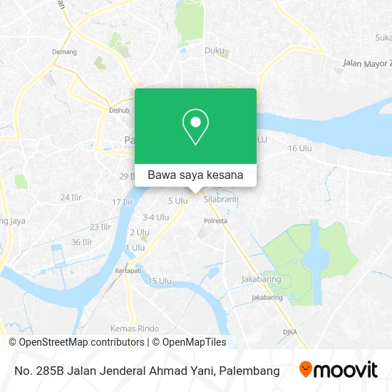 Peta No. 285B Jalan Jenderal Ahmad Yani