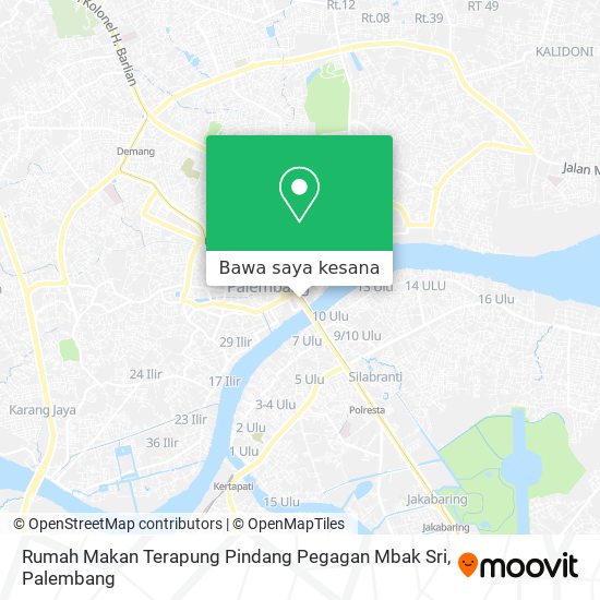 Peta Rumah Makan Terapung Pindang Pegagan Mbak Sri
