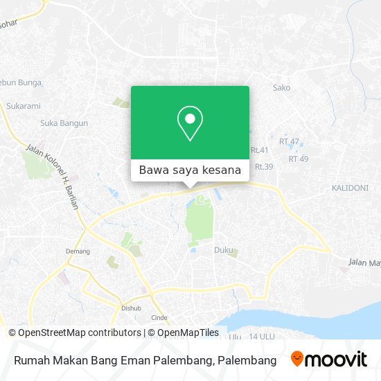 Peta Rumah Makan Bang Eman Palembang