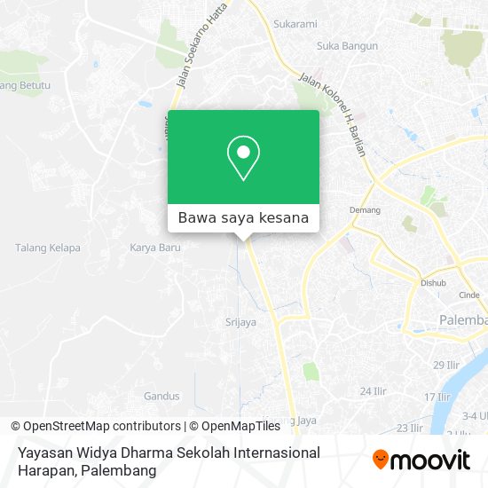 Peta Yayasan Widya Dharma Sekolah Internasional Harapan