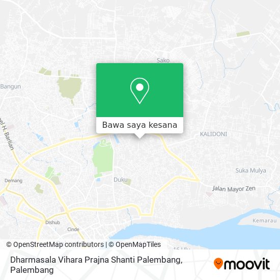 Peta Dharmasala Vihara Prajna Shanti Palembang