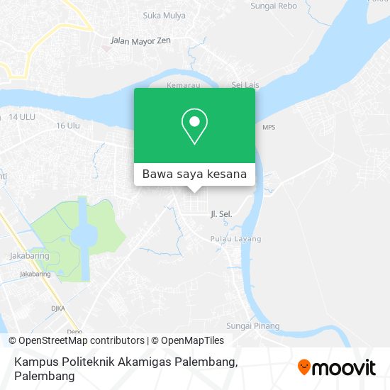 Peta Kampus Politeknik Akamigas Palembang