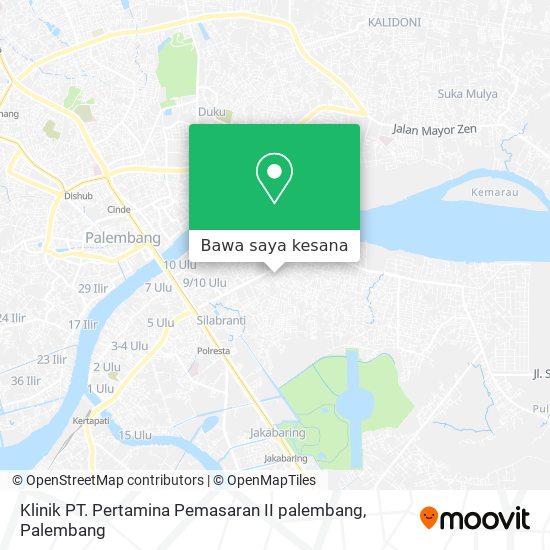 Peta Klinik PT. Pertamina Pemasaran II palembang