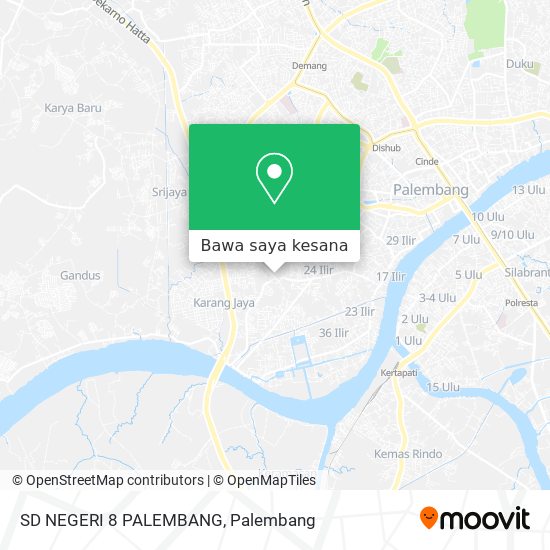 Peta SD NEGERI 8 PALEMBANG