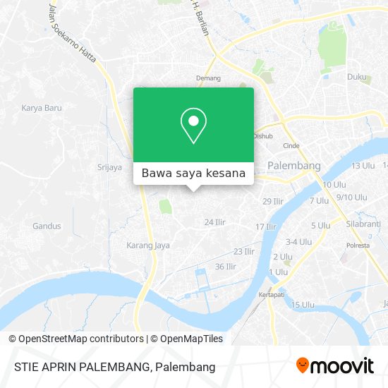 Peta STIE APRIN PALEMBANG