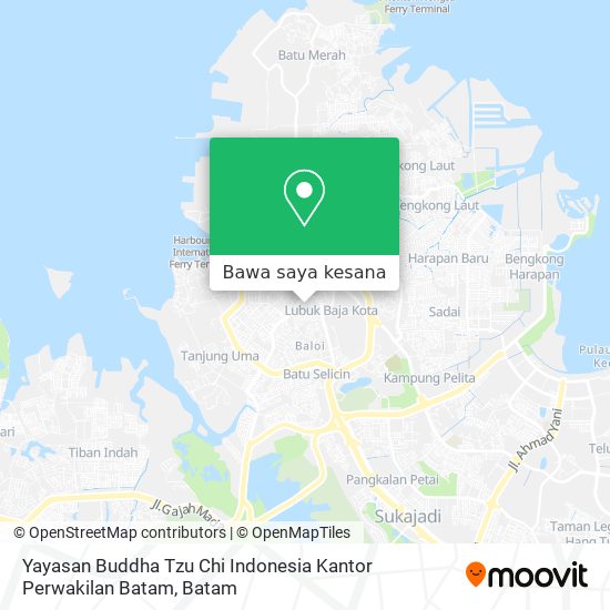 Peta Yayasan Buddha Tzu Chi Indonesia Kantor Perwakilan Batam