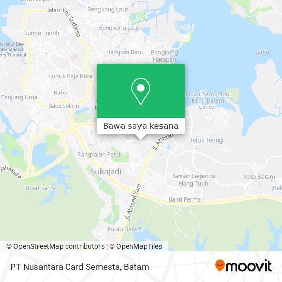 Peta PT Nusantara Card Semesta