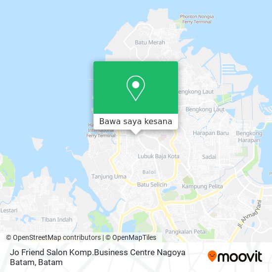 Peta Jo Friend Salon Komp.Business Centre Nagoya Batam