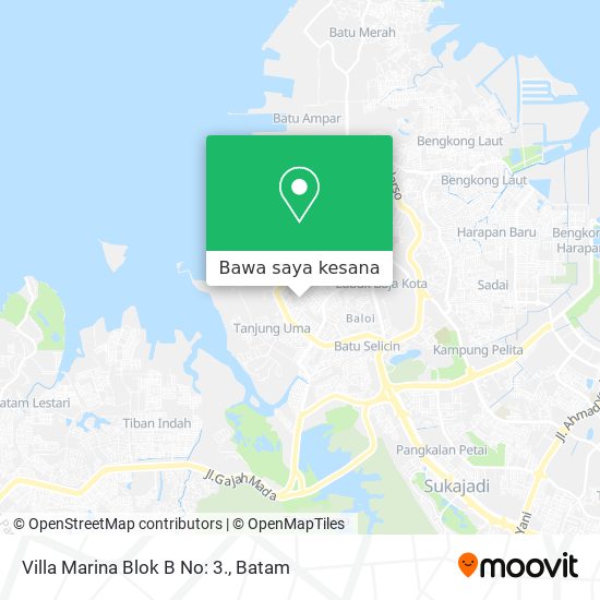 Peta Villa Marina Blok B No: 3.