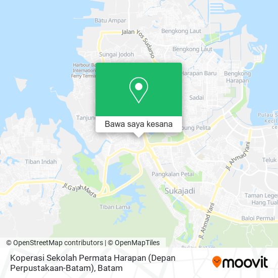 Peta Koperasi Sekolah Permata Harapan (Depan Perpustakaan-Batam)