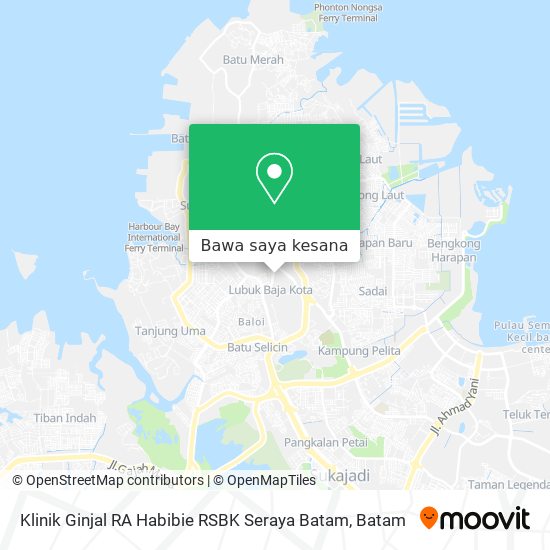 Peta Klinik Ginjal RA Habibie RSBK Seraya Batam