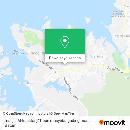 Peta masjis Al-kaustar@Tiban masyeba gading mas