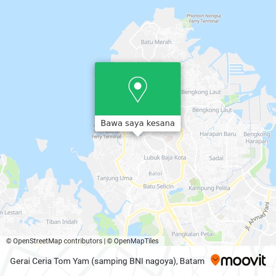 Peta Gerai Ceria Tom Yam (samping BNI nagoya)