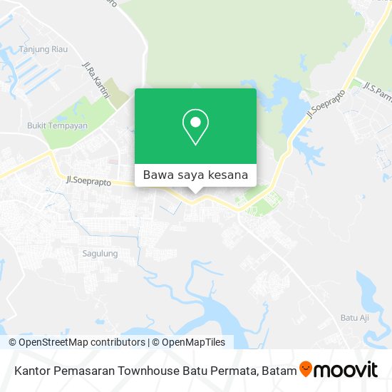 Peta Kantor Pemasaran Townhouse Batu Permata