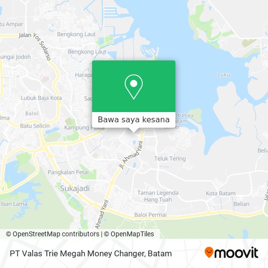 Peta PT Valas Trie Megah Money Changer