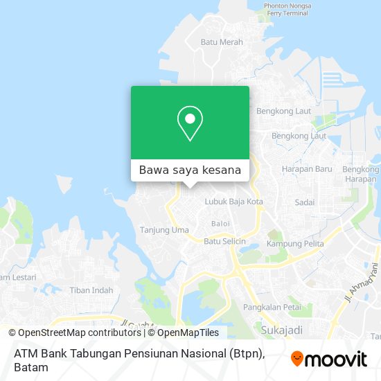 Peta ATM Bank Tabungan Pensiunan Nasional (Btpn)