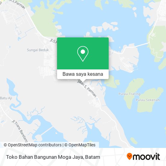 Peta Toko Bahan Bangunan Moga Jaya