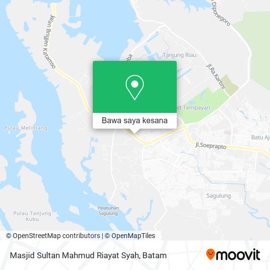 Peta Masjid Sultan Mahmud Riayat Syah