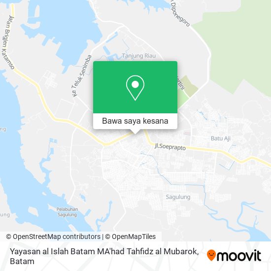 Peta Yayasan al Islah Batam MA'had Tahfidz al Mubarok