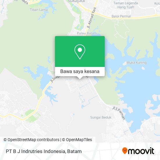 Peta PT B J Indrutries Indonesia