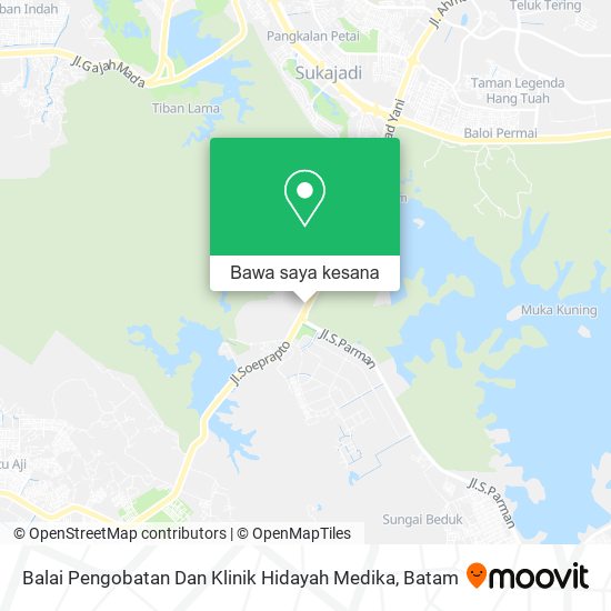 Peta Balai Pengobatan Dan Klinik Hidayah Medika