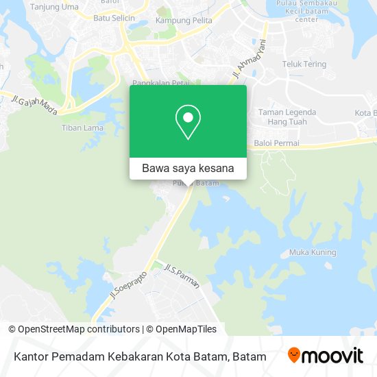 Peta Kantor Pemadam Kebakaran Kota Batam