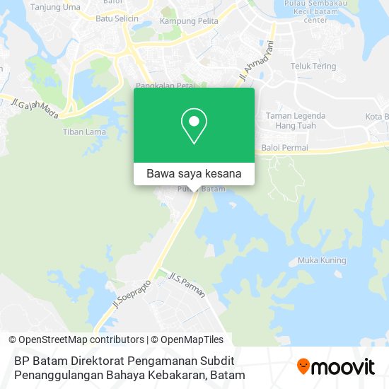 Peta BP Batam Direktorat Pengamanan Subdit Penanggulangan Bahaya Kebakaran
