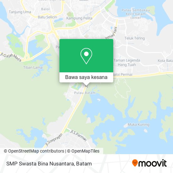 Peta SMP Swasta Bina Nusantara