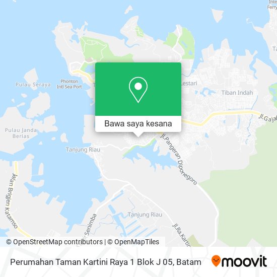 Peta Perumahan Taman Kartini Raya 1 Blok J 05