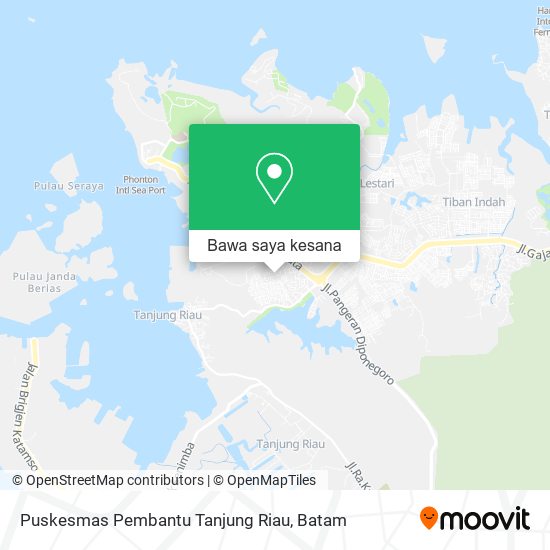 Peta Puskesmas Pembantu Tanjung Riau
