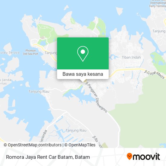 Peta Romora Jaya Rent Car Batam
