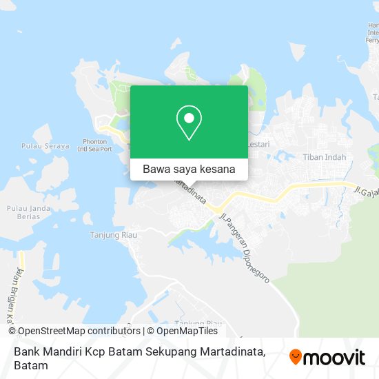 Peta Bank Mandiri Kcp Batam Sekupang Martadinata