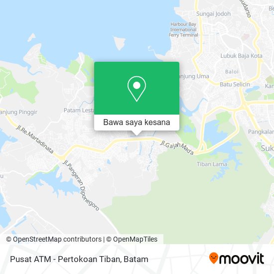 Peta Pusat ATM - Pertokoan Tiban