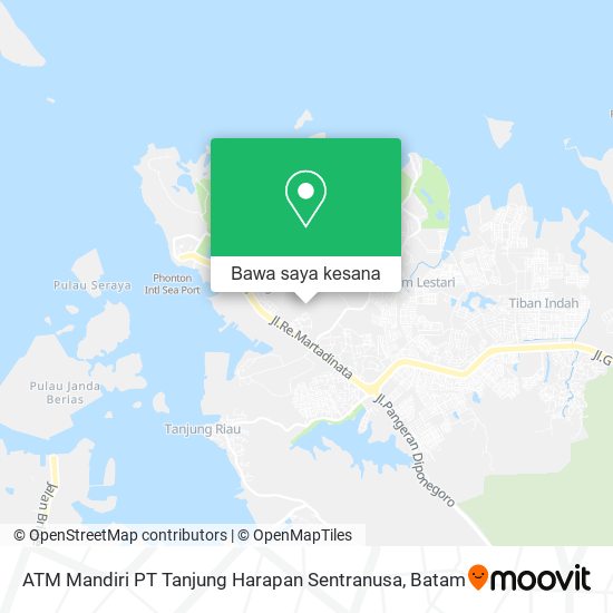 Peta ATM Mandiri PT Tanjung Harapan Sentranusa