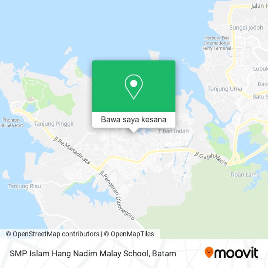 Peta SMP Islam Hang Nadim Malay School